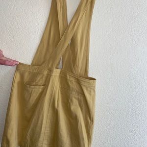 Yellow overall dress